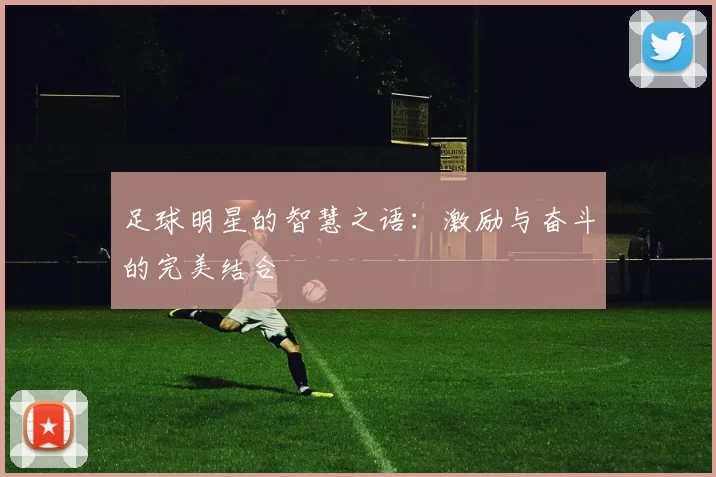 足球明星的智慧之语：激励与奋斗的完美结合